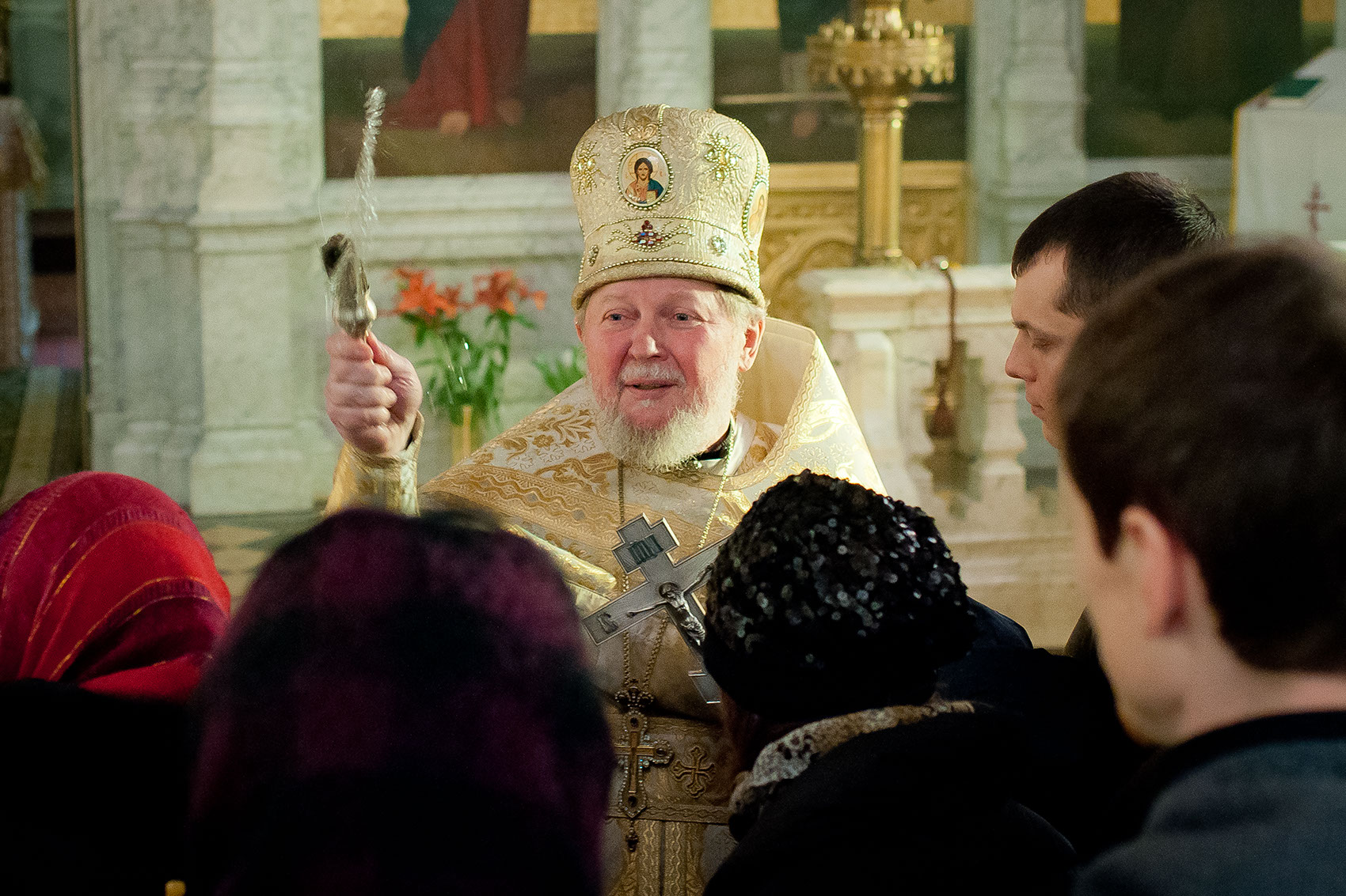 Gratulation von Erzbischof Tichon an Vater Georgi zum 75. Geburtstag