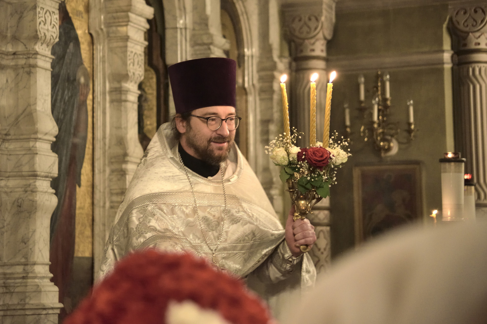 Gratulation von Erzbischof Tichon an Vater Roman zum 50. Geburtstag